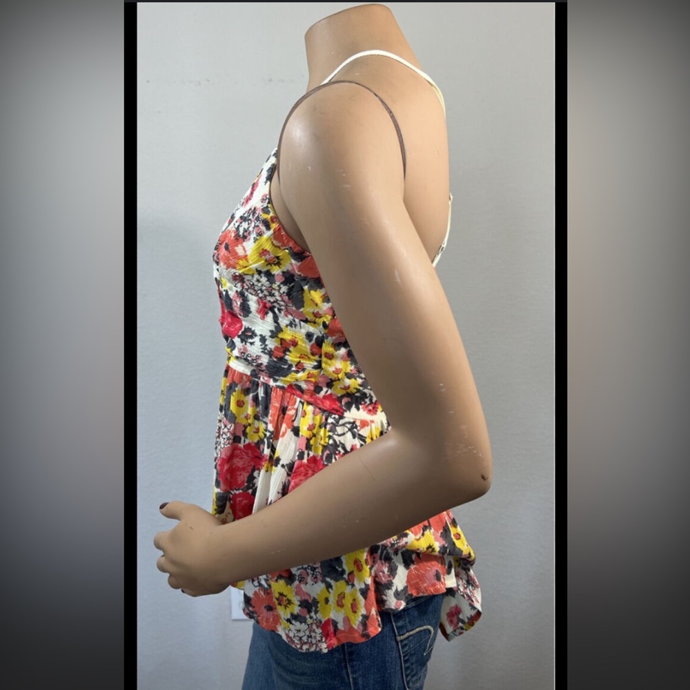 Free people top size L Floral Cutout   with Spaghetti Straps